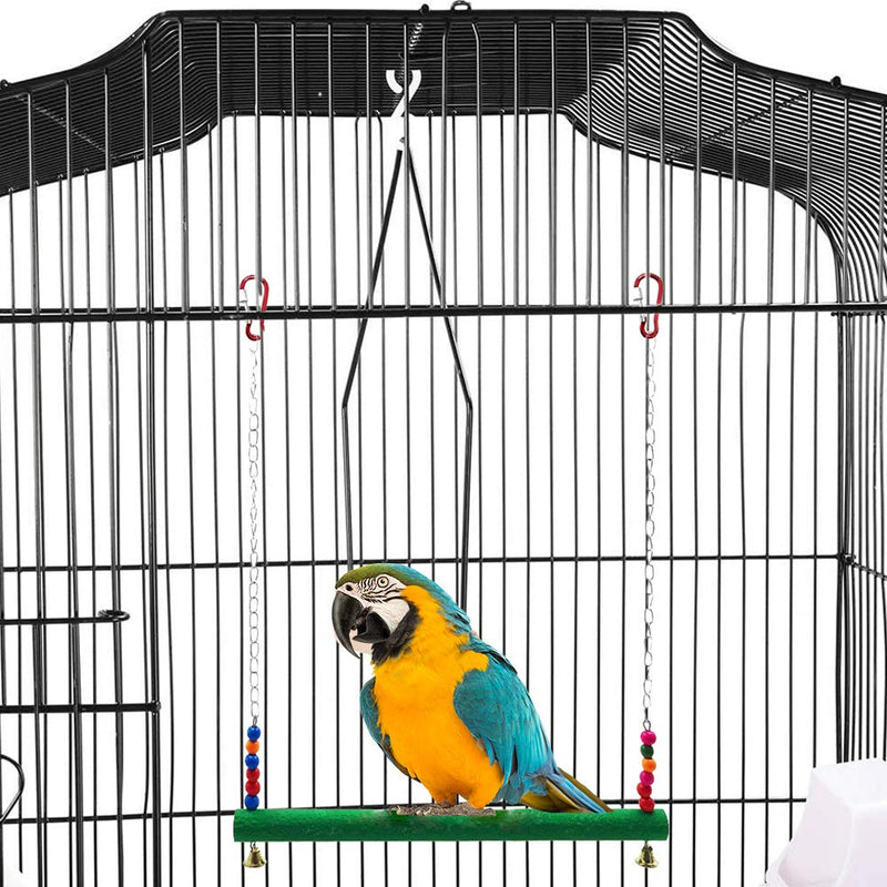 [Australia] - ASOCEA Bird Perch Chicken Swing Natural Wooden Handmade Perch Toy Parrot Hanging Toys Chicken Coop Accessories for Small Macaw Bird Hens Training 