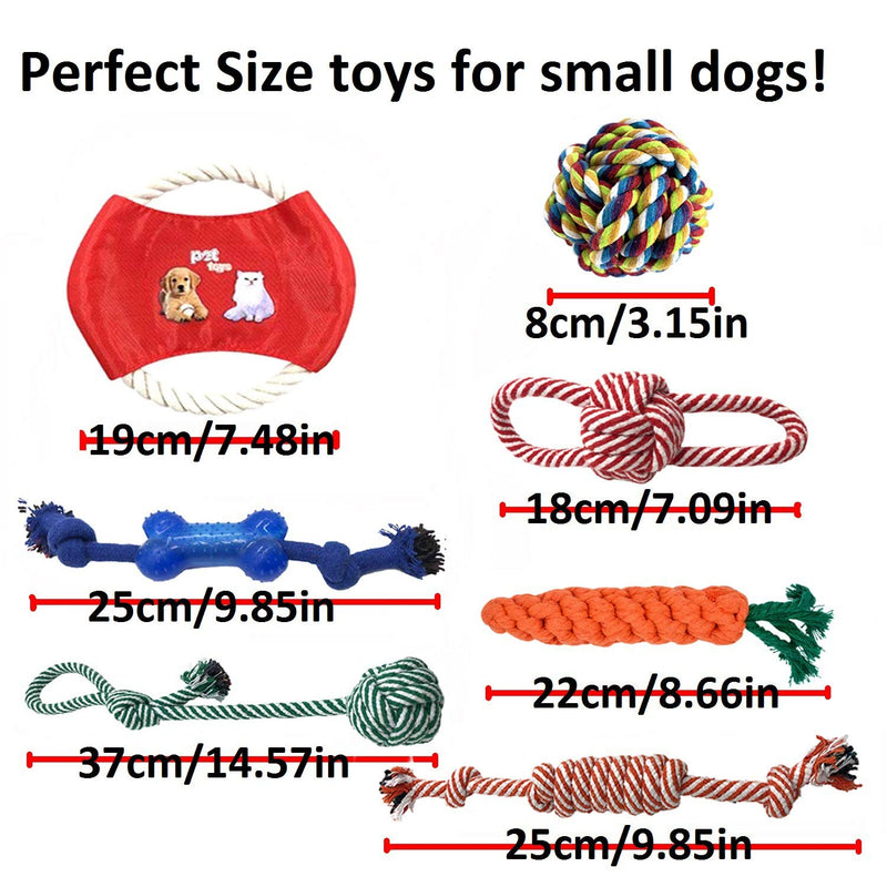 WALLE Dog Rope Toys Puppy Chew Toys Dog Interactive Toy Durable Cotton Rubber Gift Set Dog Teething Training for Small Dogs - PawsPlanet Australia