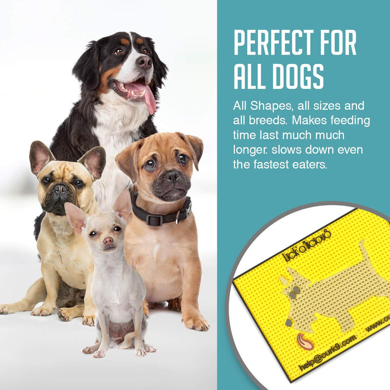 [Australia] - Our K9 Oral Hygiene Mat - Dog Teeth Cleaning - Dog Gum Care - Dog Lick Mat - Wet Food Slow Eating Feeding - Treat Mat 