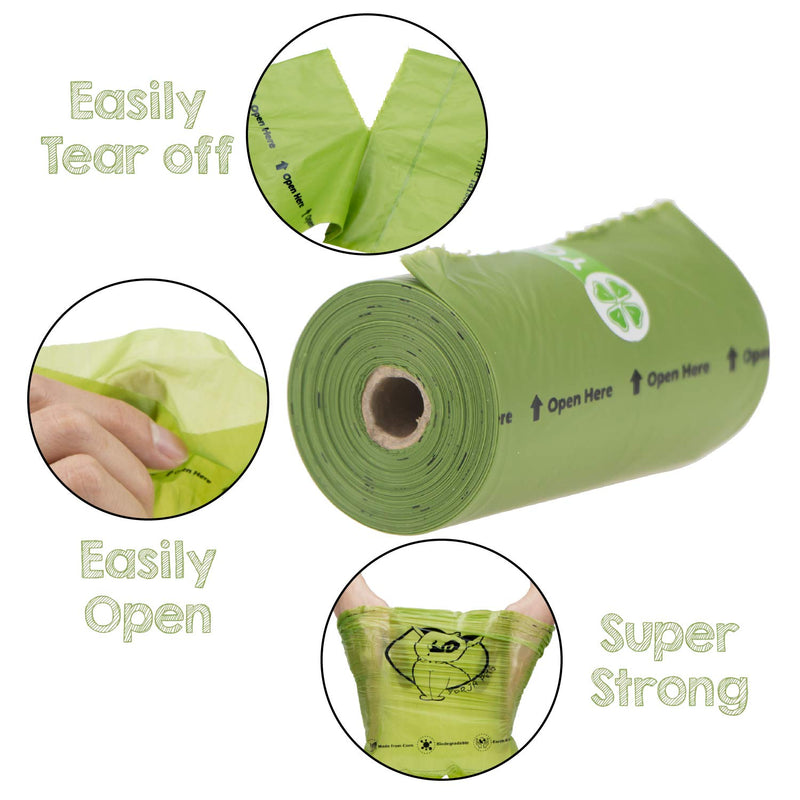 YORJA Dog Poo Bags,24 Rolls/360 Pooh Bags,Extra Thick and Strong,Leak Proof,Biodegradable Poop Bags for Dogs,Unscented Waste Bag 360 Bags - PawsPlanet Australia