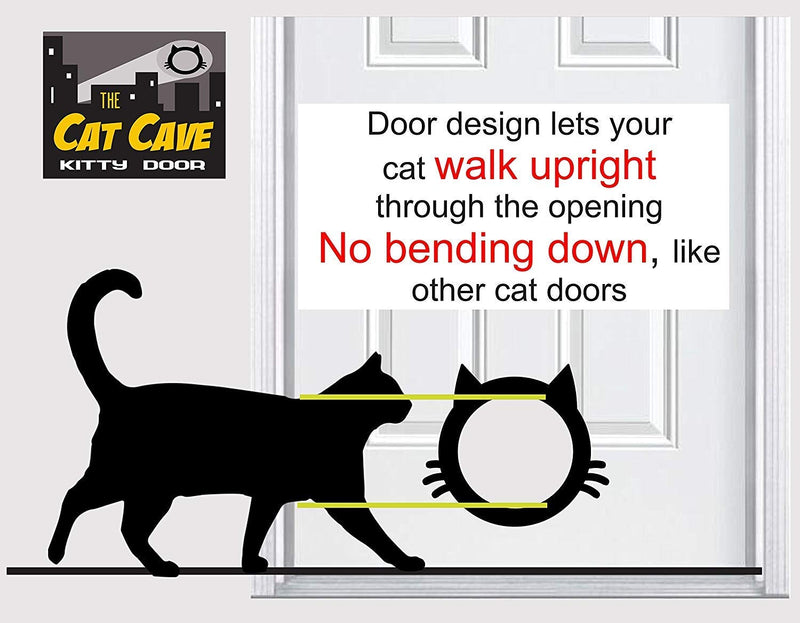 The Cat Cave Interior cat Door Black - PawsPlanet Australia
