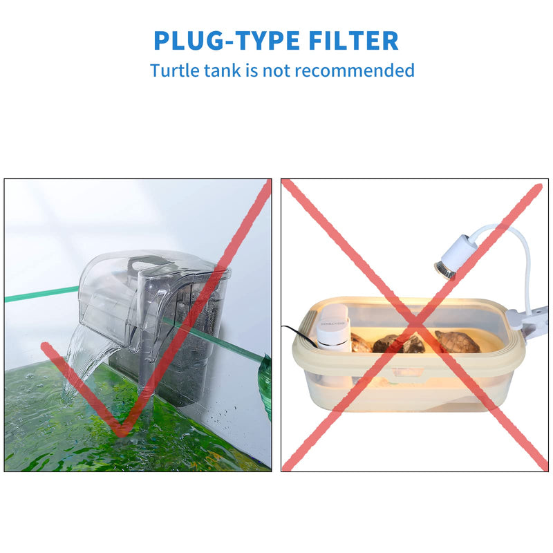 boxtech Aquarium Hang On Filter - Power Waterfall Suspension Oxygen Pump - Submersible Hanging Activated Carbon Biochemical Wall Mounted Fish Tank Filtration Water 15-30 Gal - PawsPlanet Australia