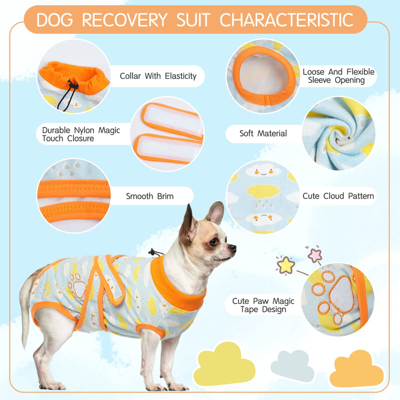 Hjyokuso Post Surgery Recovery Suit for Dogs and Cats, Surgical Recovery for Female Male Abdominal Wounds, Spay or Skin Diseases, Cone E-Collar Alternatives (Blue, XXL) Blue - PawsPlanet Australia