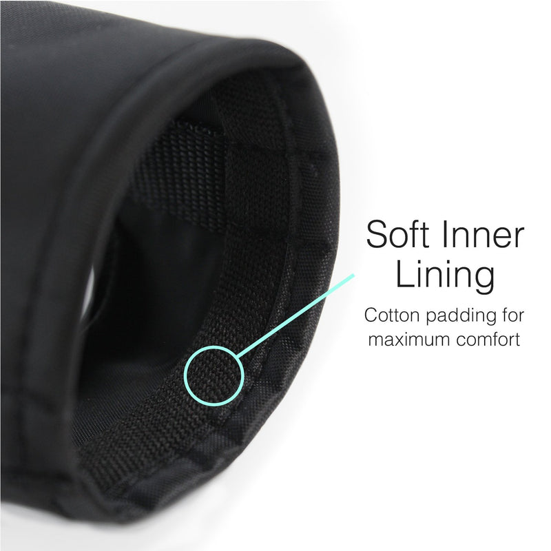 Downtown Pet Supply Quick Fit Large Dog Muzzle with Adjustable Straps,black nylon, Size 5, Fits snout size 21 cm - PawsPlanet Australia