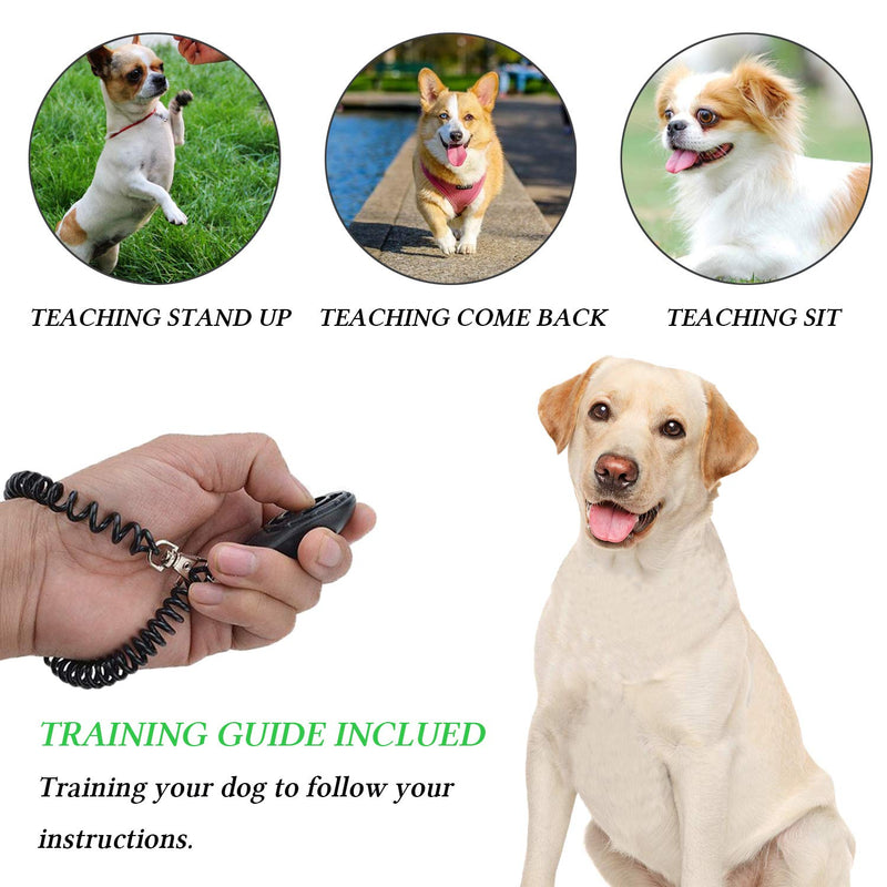 D-BUY 4-in-1 Dog Training Set, Puppy Training Treats- Dog Treat Training Pouch, Dog Whistle, Dog Doorbells, Dog Clicker, Ideal Gift for First Time Pet Owners, Training Dog Owners Black - PawsPlanet Australia