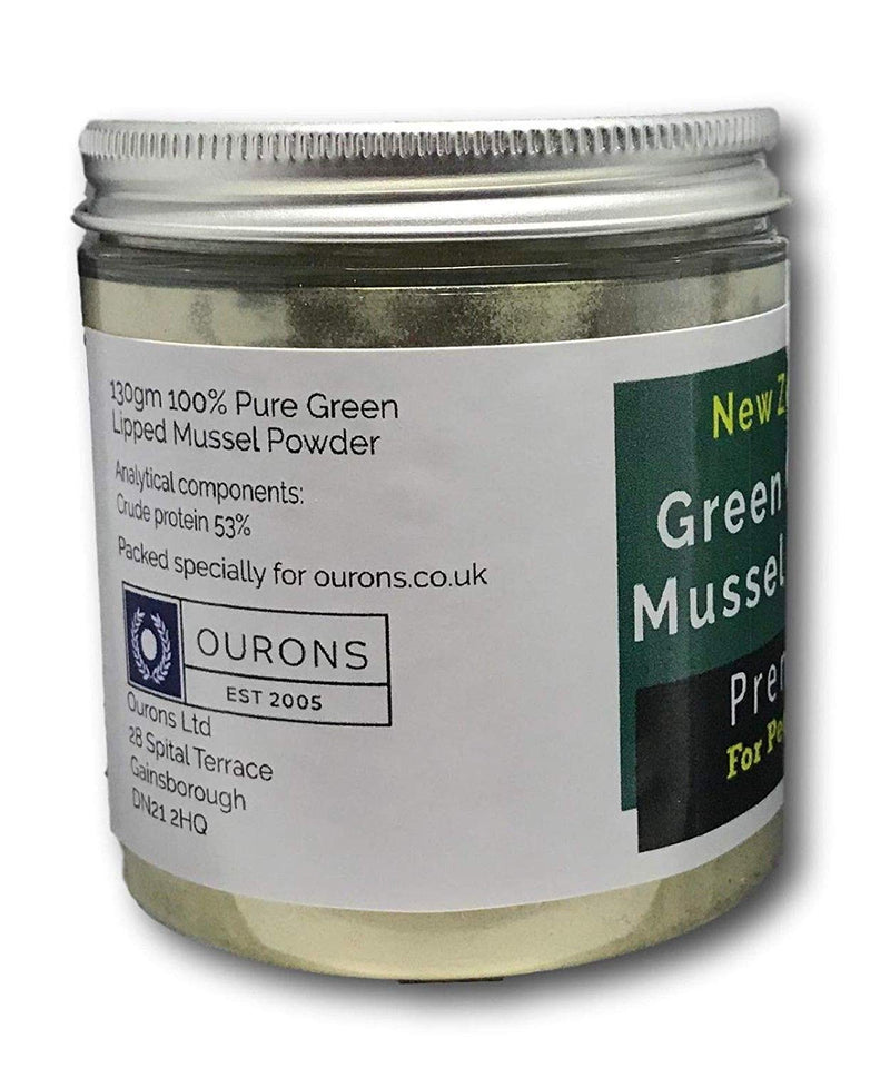 Ourons Green Lipped Mussel Powder For Dogs - 130g Natural GLM from New Zealand - PawsPlanet Australia