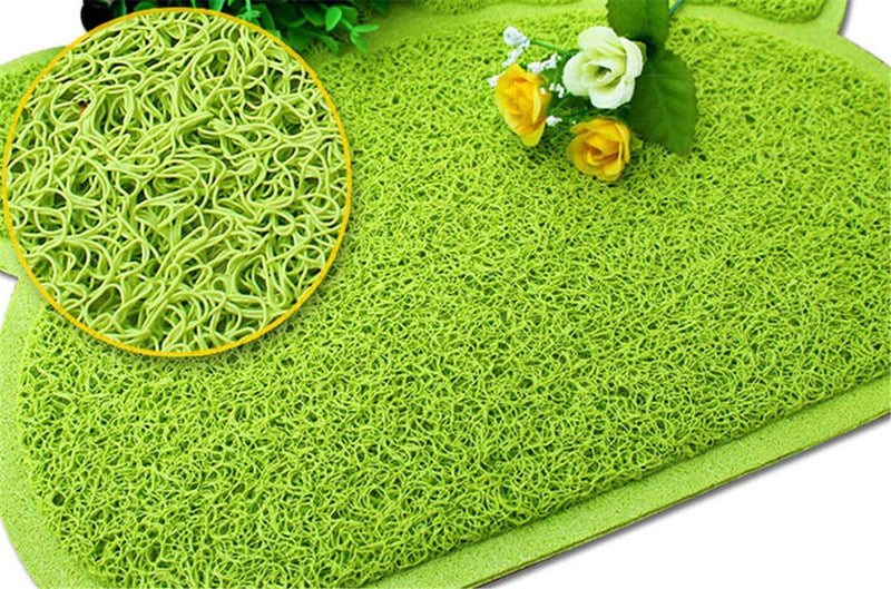 Authda 36 x 60cm Cat Litter Mat Semicircular Shaped Durable Non-Toxic Waterproof Litter Box Mat Cat Dog Food Mat Non Toxic Durable Protect Floor Carpet Cat Litter Tray Liner Green 36 * 60cm Semicircular Shaped - PawsPlanet Australia