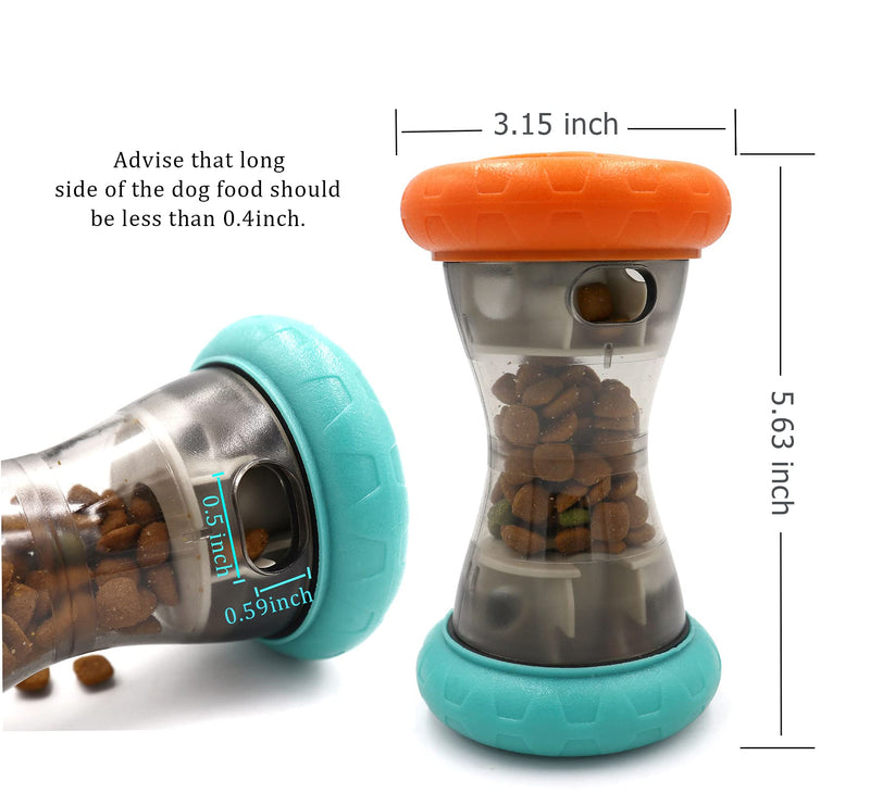 encuraper Dog Food Treat Dispensing Puzzle Toys for Small Dogs,Interactive Chase Toys for Dog to Keep Busy,Dog Slow Feeder to Improves Digestion,Barbell-Shaped IQ Dispenser Toys - PawsPlanet Australia