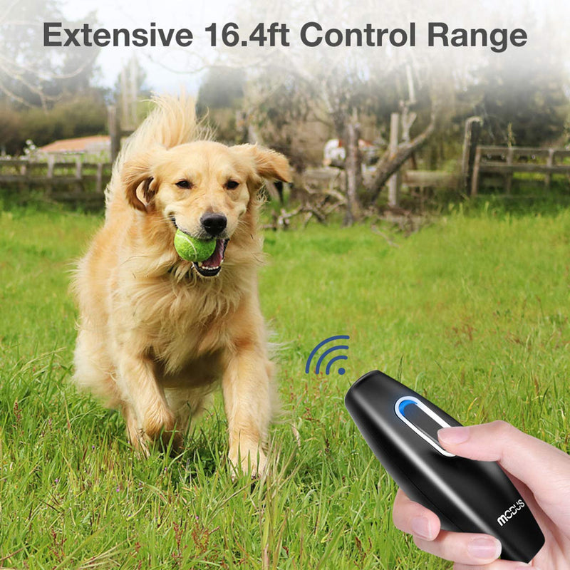 MODUS Bark Control Device - Ultrasonic Dog Bark Deterrent, 2 in 1 Dog Behavior Training Tool of 16.4 Ft Effective Control Range, 100% Safe to use, with LED Indicator/Wrist Strap Outdoor Indoor (Black) - PawsPlanet Australia