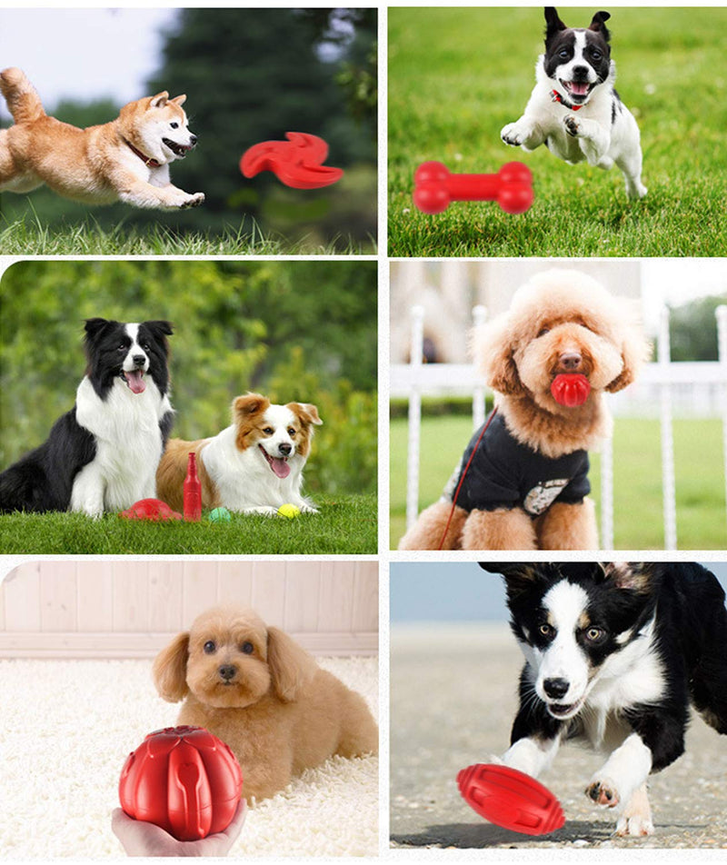 Dog Toys for Aggressive Chewers Large Breed, Natural Rubber Interactive Dog Toys, Durable Tough Dog Chew Toys for Medium Large Dogs (1 Pack Style A) - PawsPlanet Australia