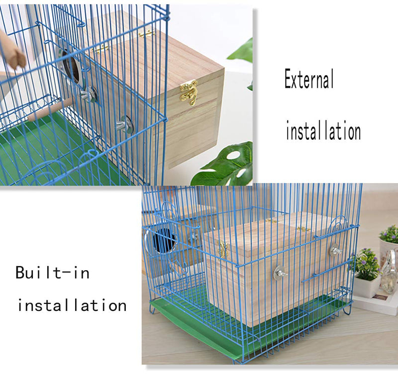 Parakeet Nest Box Budgie Nesting House Cockatiel Breeding Parrots Mating Box for Lovebirds Large and Medium-Sized Birds L:11.4"*5.9"*5.9"inch - PawsPlanet Australia