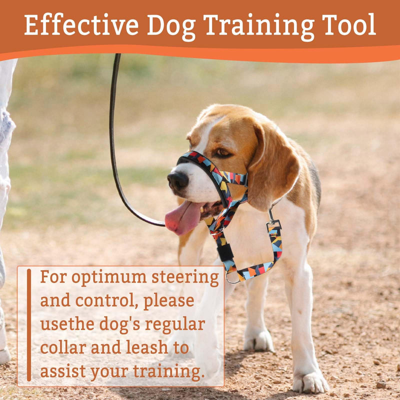 Dog halter, FainFun dog head halter, dog head harness, halter for dogs, dog halter for large dogs, preventing dangerous pulling of dogs on walks (L) L - PawsPlanet Australia