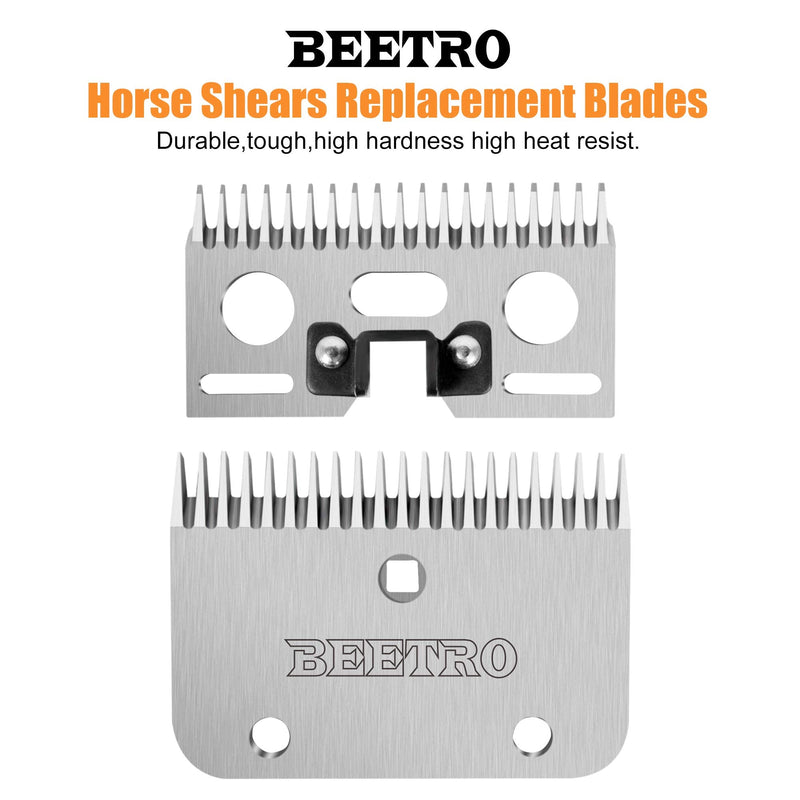 BEETRO 19 and 21 Teeth Horse Shears Replacement Blades, Professional Stainless Steel Clipper Blades for Horse Equine Goat Pony Cattle - PawsPlanet Australia