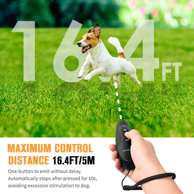 [Australia] - RUNACC Anti Barking Device with 3 Adjustable Ultrasonic Level,Rechargeable Dog Barking Deterrent Devices,Automatic Ultrasonic Dog Barking Control Devices,Dog Training Aid Control Range of 16.4 Ft 