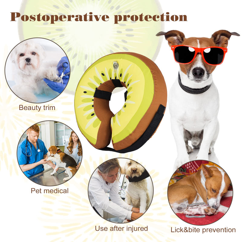 Dog Recovery Collars & Cones, Inflatable Dog Cone Collar, Dog Donut Collar, Adjustable Dog Cone Alternative After Surgery, Soft Dog Cones for Small Dog & Cats, Blow Up Pet E Collar, Soft, Cute For Small Dogs & Cats Orange-S - PawsPlanet Australia