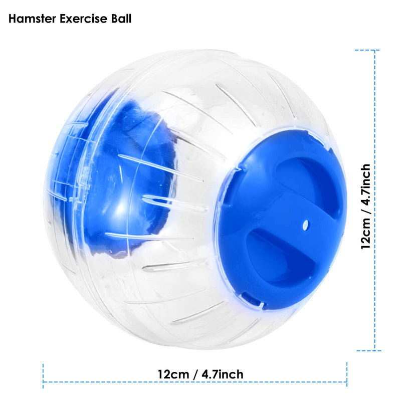 Felenny Hamster Exercise Ball Mini Fashion Plastic Running Toy Small Pet Jogging Training Activity Ball Toy for Hamster Gerbil Blue - PawsPlanet Australia