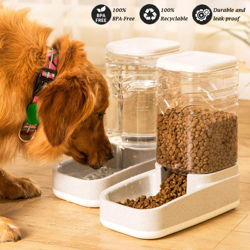 Pet Water Feeder Dispenser, Automatic Pet Waterer,Dog Cat Water Food Combo,Pet Water Dispenser Station,Automatic Gravity Water Drinking Fountain Bottle Bowl Dish Stand 1 Gal (3.8L Feeder Foundation) 3.8L feeder foundation - PawsPlanet Australia