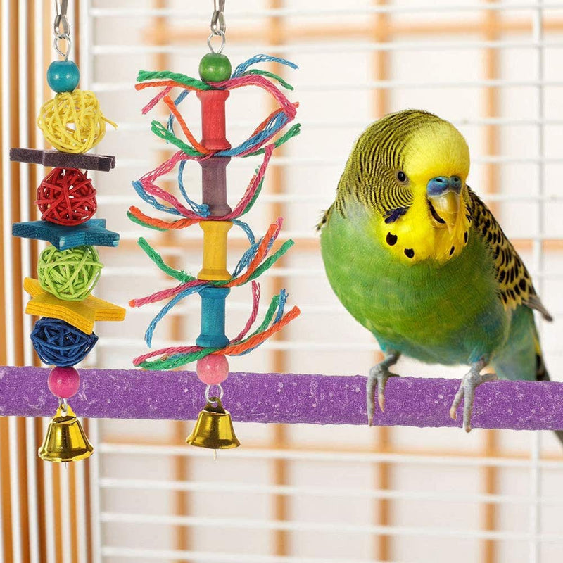 EIKLNN 4 Pieces Budgie Perches for Cage, Cockatiel Perch Stand, Parrot Perches, Bird Grinding Paw Toys, for Budgie Lovebirds Conures Small Birds Cockatiels Parakeets Parrots - PawsPlanet Australia