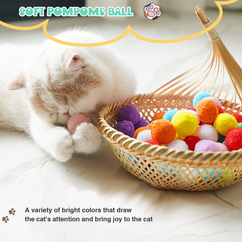 [Australia] - Cat Toys Variety Bundle Set, Interactive Cat Toy Set Including 30Pcs Soft Cat Toy Balls, 6Pcs Mylar Crinkle Balls and 3Pcs Cat Catnip Toys for Cat Kitten Having Fun Exerciser Playing 