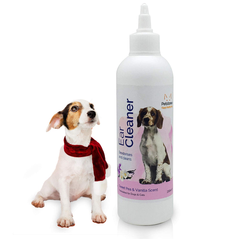 Petstoreo Dog Ear Cleaner - Created by UK Vets - Calming Sweet Pea & Vanilla Scent - 230ml - PawsPlanet Australia