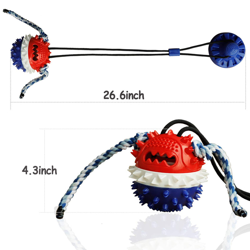 Dog Toys for Aggressive Chewers Dog Toys Dog Toys Pet Molar Bite Toy Interactive Pull Rope Chew Rope with Squeaky Toys Ball Toys Ball with Teeth Cleaning and Food Dispensing Features blue - PawsPlanet Australia