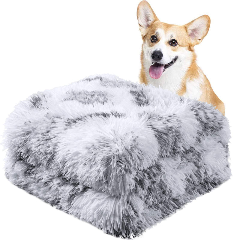 ISEAU Luxury Shag Pet Blanket Sherpa Fleece Blanket Fluffy Dog & Cat Blankets, Super Soft and Warm Puppy Throw Cover Dog Cat Fluffy Fur Blanket Reversible Double Layer Washable for Dog Bed Small(20"x30") - PawsPlanet Australia