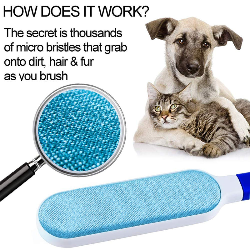 Docki Pet Hair Remover-Dog Hair Removal Brush for Cat-Reusable Magic Cleaning Stick for Travel-Remove Lint Fur from Fabric Clothes Carpet Car Seat Bedding - PawsPlanet Australia