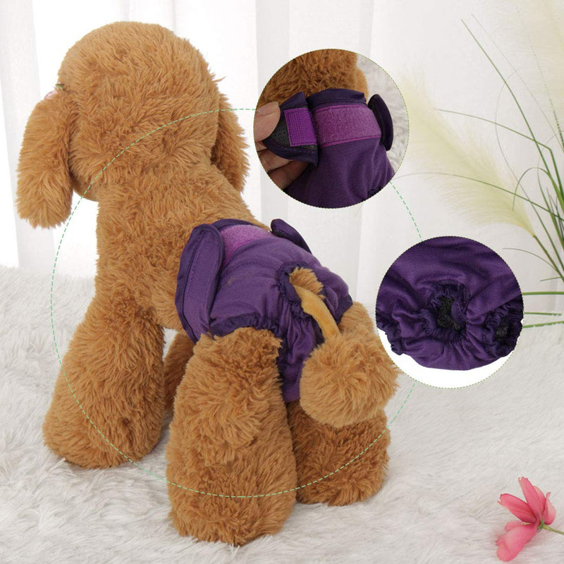 [Australia] - uxcell Female Dog Physical Pant Adjustable Leak-Resistant Doggies Physical Panties XL Purple 