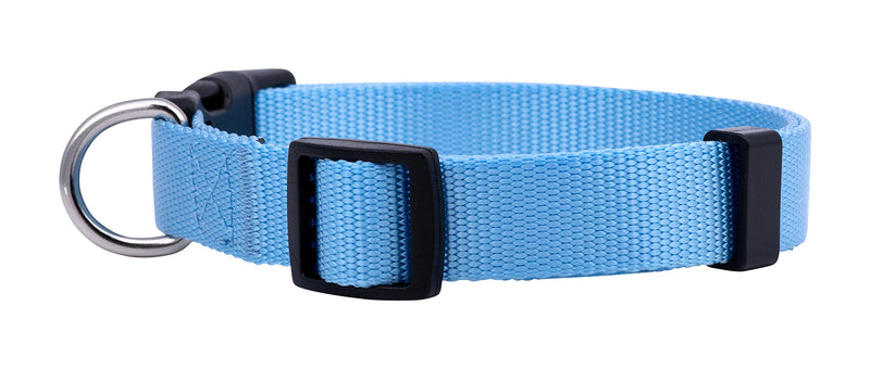 [Australia] - Native Pup Nylon Dog Collar Classic Solid Colors Small Light Blue 