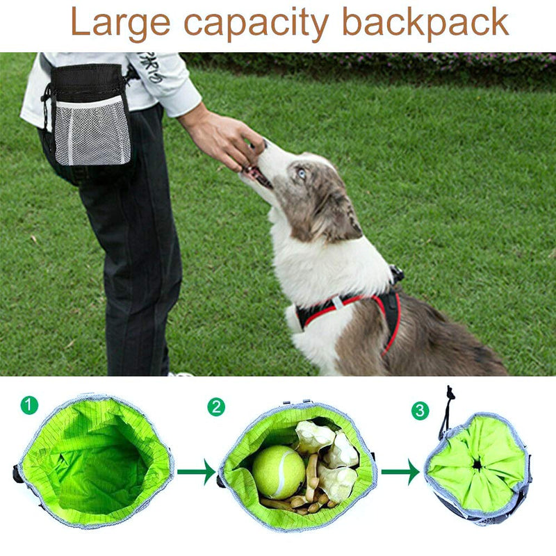 R & R Enterprises Dog Treat Pouch Bag Puppy Dog Training Snack Bag Built-in Poop Bag Dispenser with Adjustable Waist Belt Pouch and Shoulder Strap 3 Ways to Wear Hand-Free for Dog Walking Training - PawsPlanet Australia