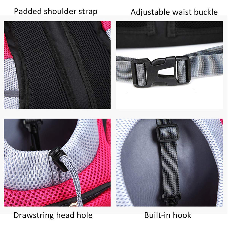 WINS Dog Carrier Backpack Cat Carrier Bag Pet Travel Carrier Backpack Dog Carrier Bags For Small Medium Large Dogs Front Facing Breathable Pet Carrier L Height 45cm, width 36cm, 3-6kg Black - PawsPlanet Australia