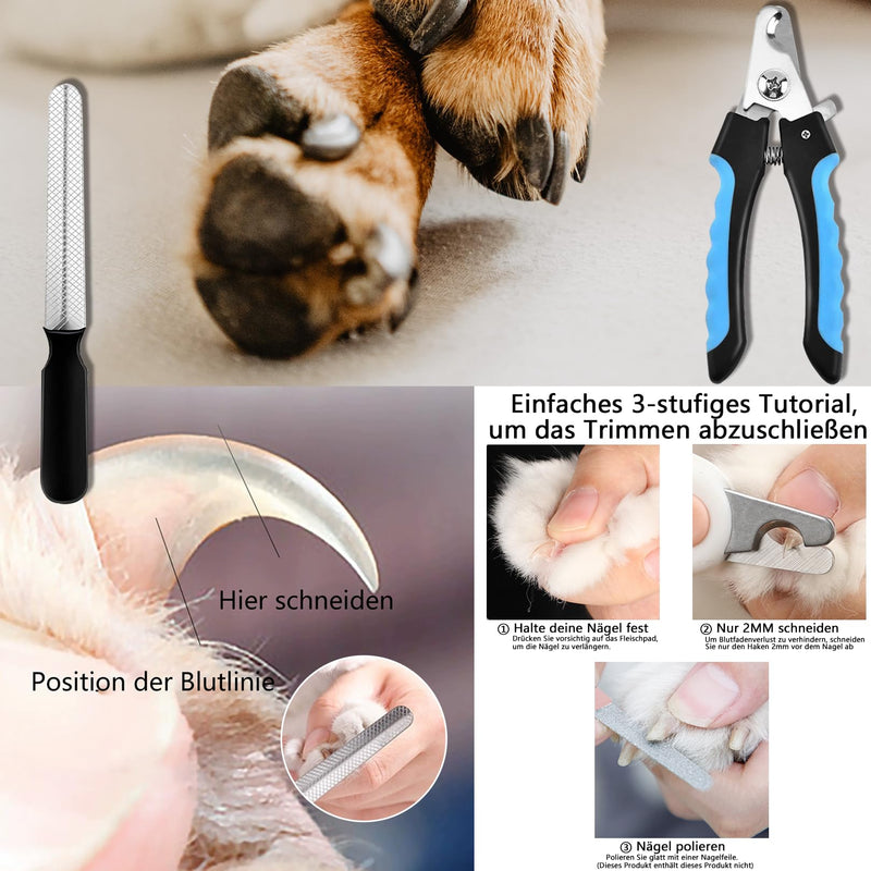 SYQZMYA Professional Nail Scissors for Dogs and Cats, stainless steel claw scissors for dogs, with safety protection claw scissors for cats, suitable for claw care nail scissors pets - PawsPlanet Australia
