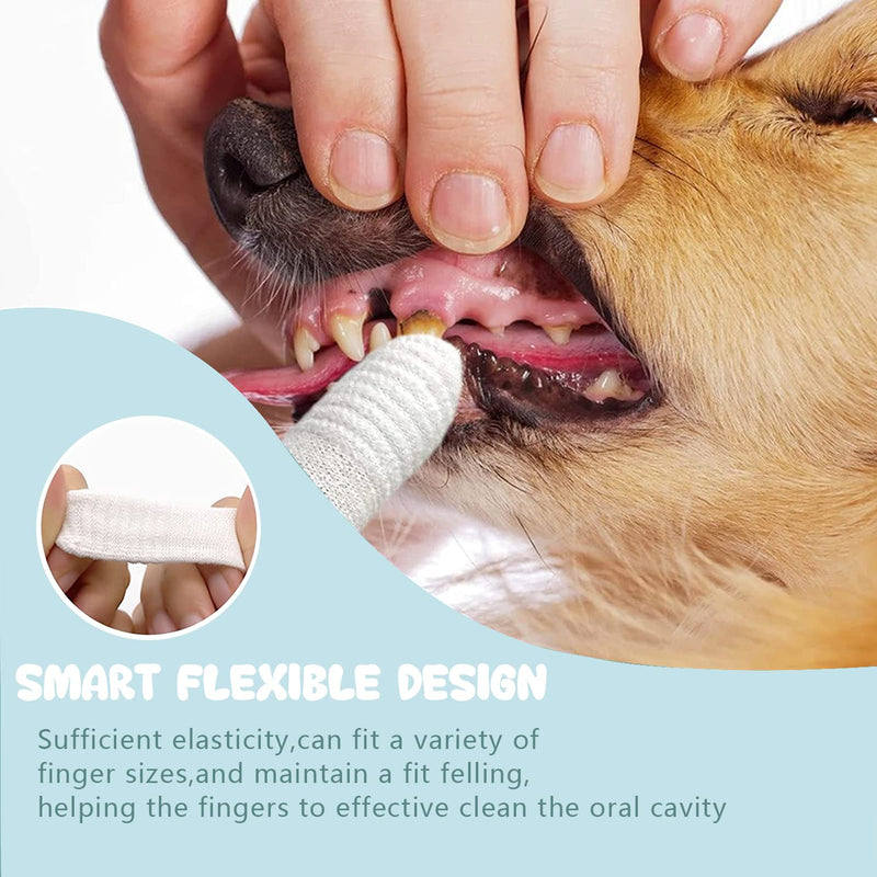 Dog toothbrush finger cots reusable, dental care dog finger cot, finger toothbrush for dogs, pet toothbrush made of knitted fabric for dogs and cats - PawsPlanet Australia