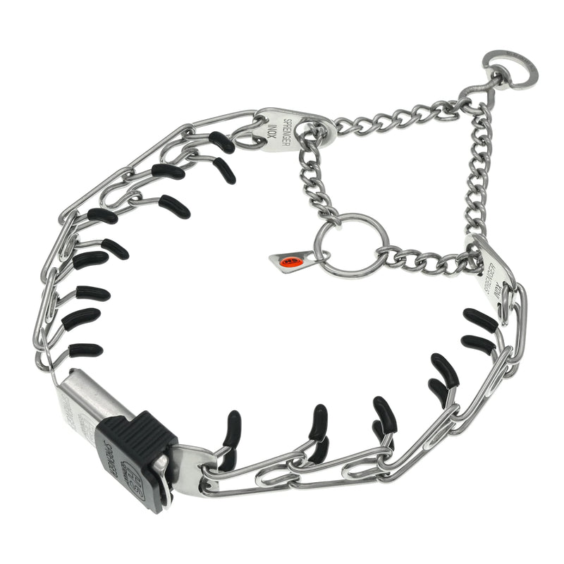 Herm Sprenger Stainless Steel Ultra-Plus Dog Collar with Quick Release ClicLock Buckle, 3 Extra Links, 30 Comfort Tips for Small Medium Large Dogs Professional Training Collar Made in Germany Medium-Large (3.2 mm links) - PawsPlanet Australia