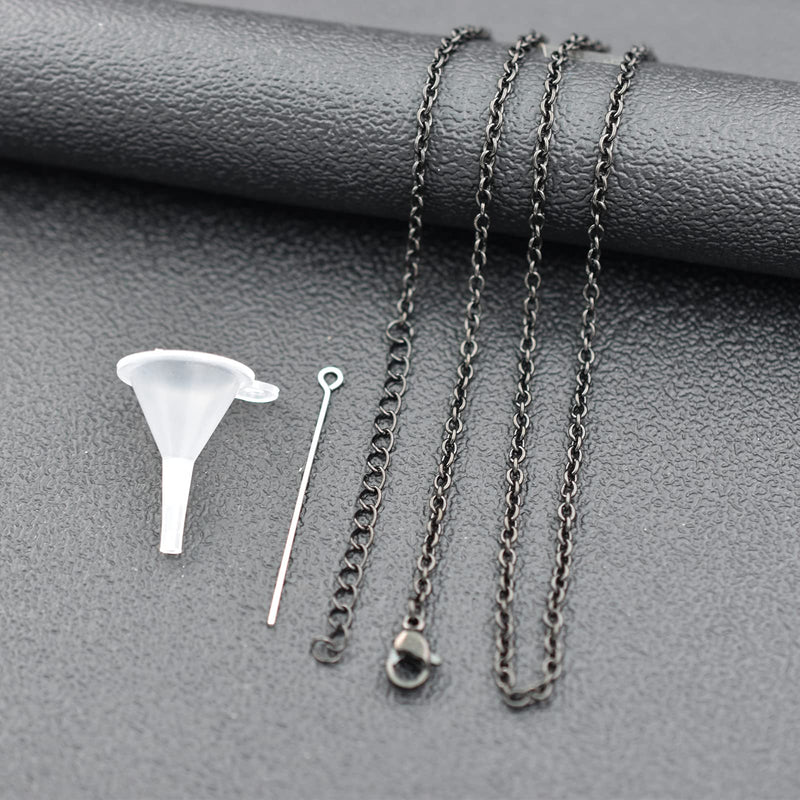 Round Cremation Jewelry for Pet Ashes - Stainless Steel Memorial Ash Pendant Pet Urn Necklace for Dog Cat Ashes, Women Men Remembrance Keepsake Gift for Loss of Loved Furry Friend Black - PawsPlanet Australia