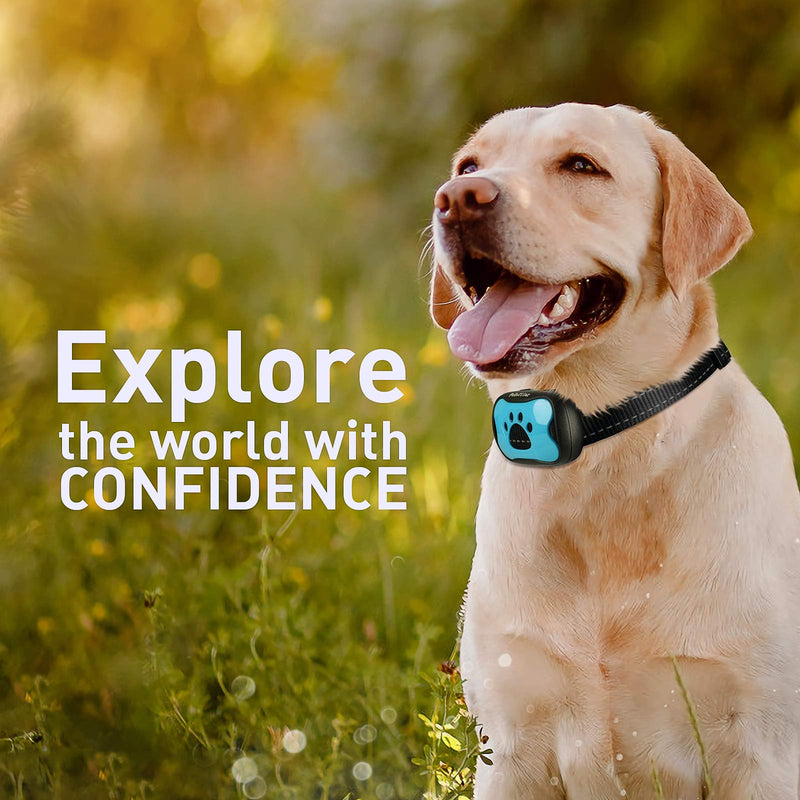 Dog Bark Collar - Rechargeable Barking Collar, Humane No Shock Bark Collars for Medium, Large Dogs Breeds, Pet Training Collars Blue - PawsPlanet Australia