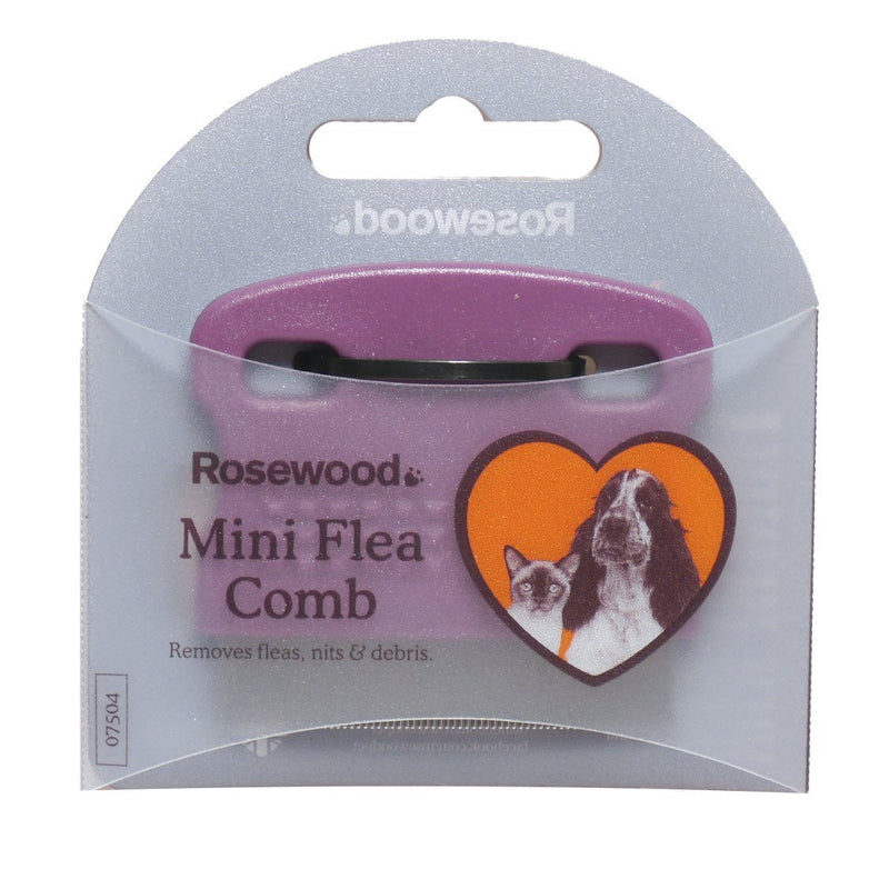 ROSEWOOD Soft Protection Salon Grooming Flea Comb, Mini - PawsPlanet Australia