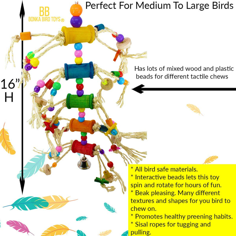 [Australia] - Bonka Bird Toys 1846 Pluck My Bobbins Bird Toy Parrot cage Toys Cages African Grey Amazon Conure 