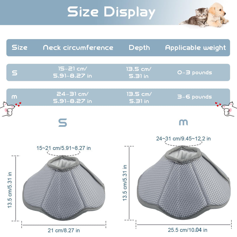 shallyong Cat Neck Brace, Cat Collar, Adjustable Neck Brace, Breathable Elizabethan Protective Collar Cat, Recovery of Cats and Small Dogs After Operations and Injuries S (Neck: 14-21cm) - PawsPlanet Australia