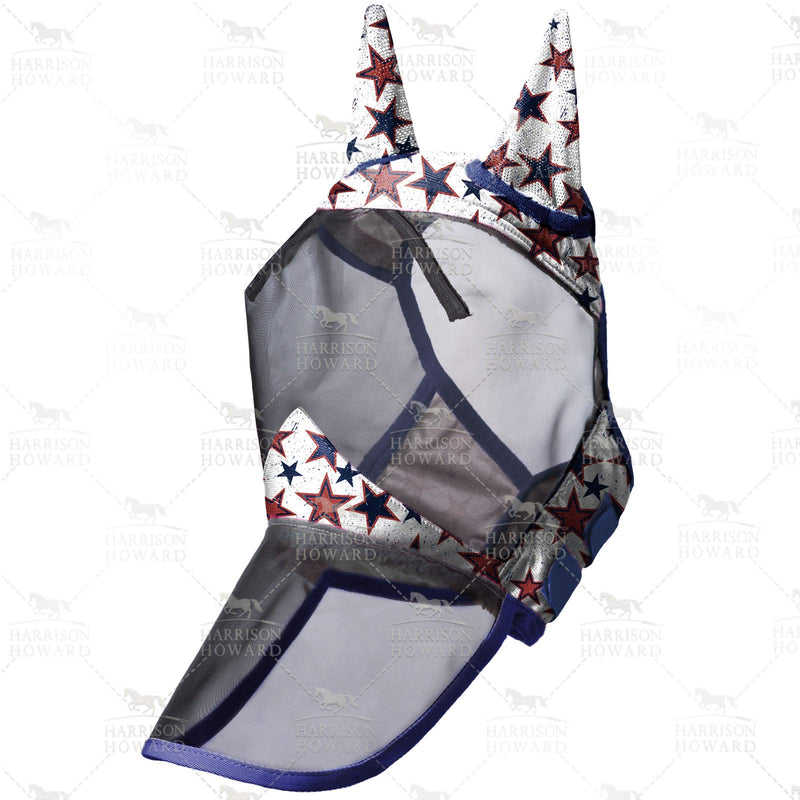Harrison Howard LumiVista Horse Fly Mask Long Nose with Ears UV Protection for Horse-Dream Star(L; Full Size) Full (Large) Dream Star - PawsPlanet Australia