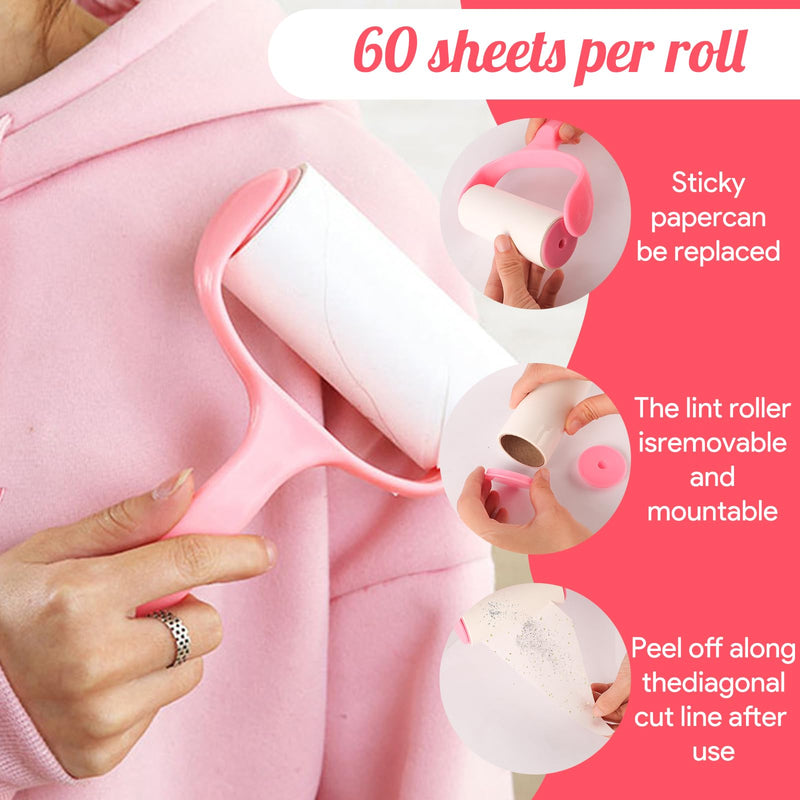 Sophisticate animal hair remover lint roller for animal hair with 2 replacement rolls (10 cm) lint roller for removing lint and animal hair from clothing, hair, cat hair, dog hair - 60 sheets/rolls - PawsPlanet Australia