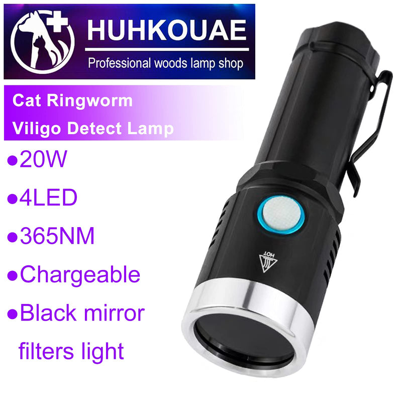 Wood's Lamp Portable,Wood's Black light pet cat dog, 20W cat Ringworm Detector,Doctor Pet Urine Detector,for Analyzing Skin Dog Cat Care Bed Bug Inspection - PawsPlanet Australia