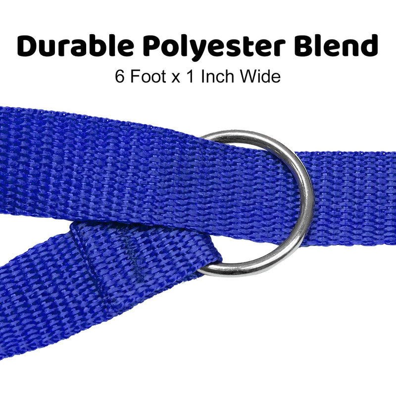 Downtown Pet Supply - 6ft Dog Kennel Slip Lead Dog Leash - Veterinarian, Dog Grooming, Daycare & Animal Rescue Dog Supplies - One Size Leads for Dogs Bulk - 1" Thick 6 Pack - PawsPlanet Australia