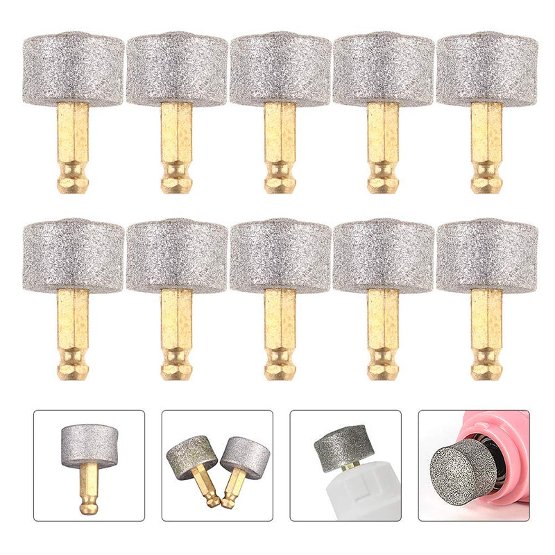 VILLCASE Pet Nail Grinder Wheel - 10PCS Dog Nail Grinders Replacement Heads Nail Grooming Tool White Corundum Grinding Head Dog Electric Nail Polisher Accessories - PawsPlanet Australia