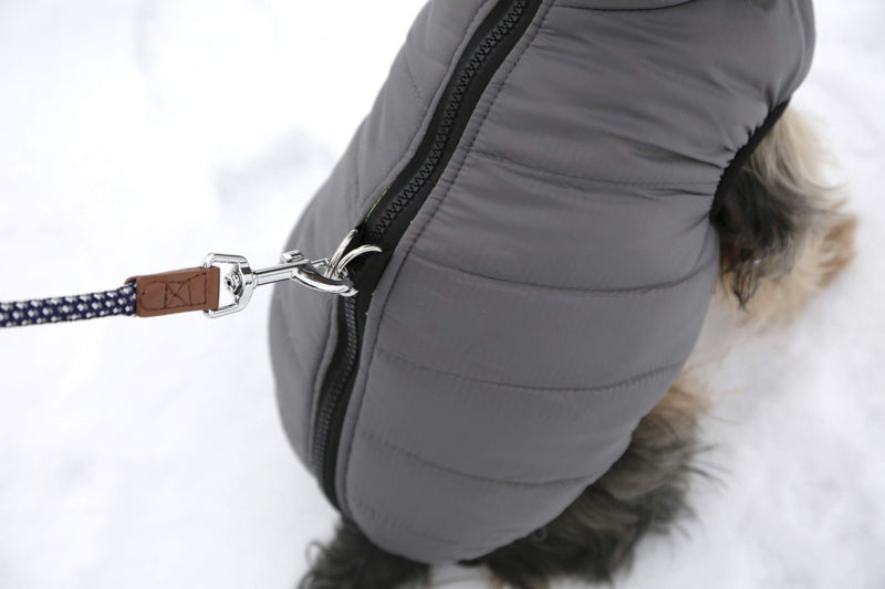 Maxi-Pet Charmonix 80660 Quilted Coat Medium 40 cm Grey/Neon/Yellow - PawsPlanet Australia