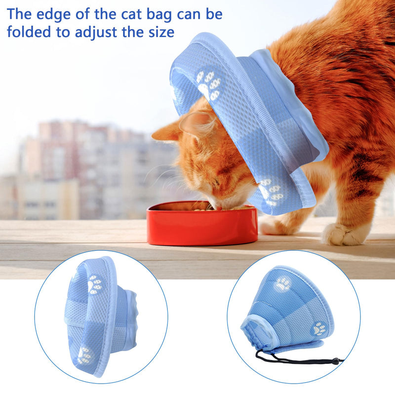 Cat & Dog Neck Brace: Adjustable, Soft Neck Brace for Cats and Puppies - Cat Collar, Cat Cone After Surgery & Injuries, Kitten Accessories - Comfortable Donut Cat, Cat Collar (Blue, M) - PawsPlanet Australia