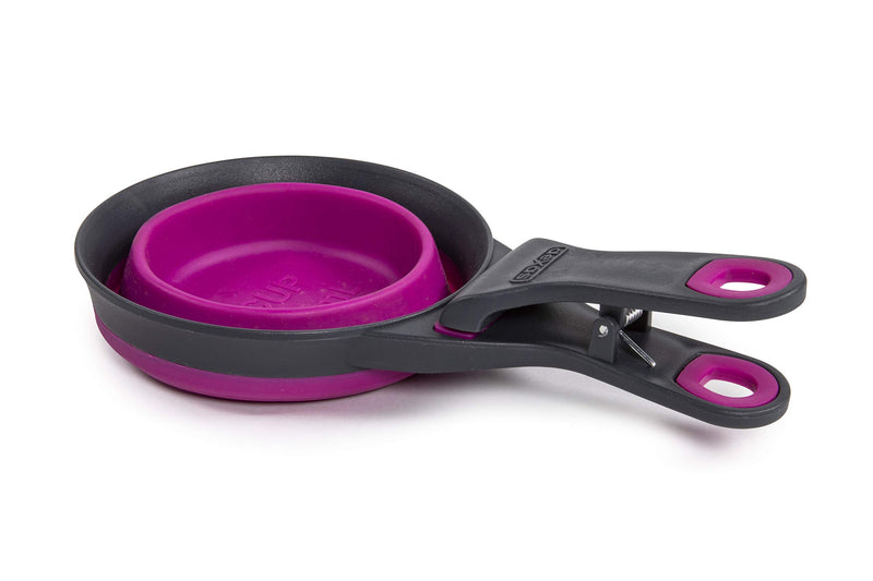 [Australia] - Dexas Popware for Pets Collapsible KlipScoop 2 Cup Capacity Fuchsia 