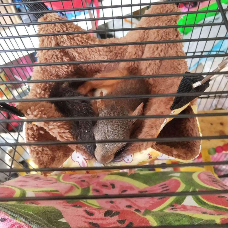 [Australia] - Oncpcare Pet Cage Hammock, Bunkbed Sugar Glider Hammock, Guinea Pig Cage Accessories Bedding, Warm Hammock for Small Animal Parrot Sugar Glider Ferret Squirrel Hamster Rat Playing Sleeping Medium Blue 