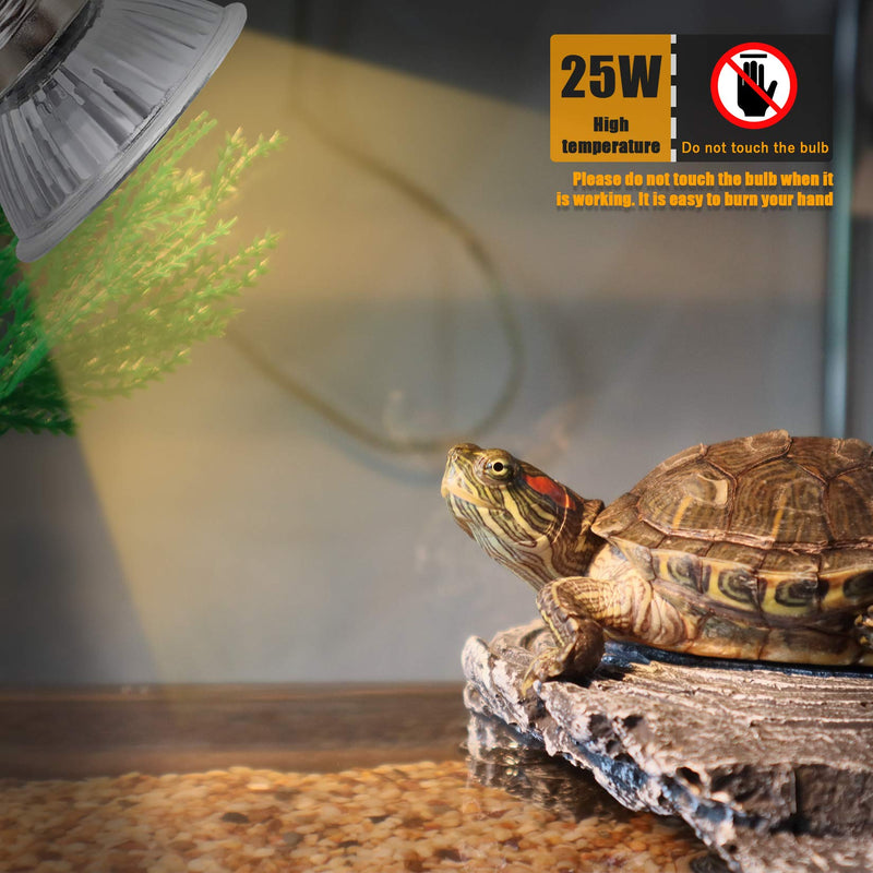 LEDGLE Reptile Heat Bulb, E27 UVA/UVB Tortoise Heat Lamp Bulb, 25W Heat Lamp, for Reptiles/Amphibians/Lizards/Turtle/Snakes - PawsPlanet Australia