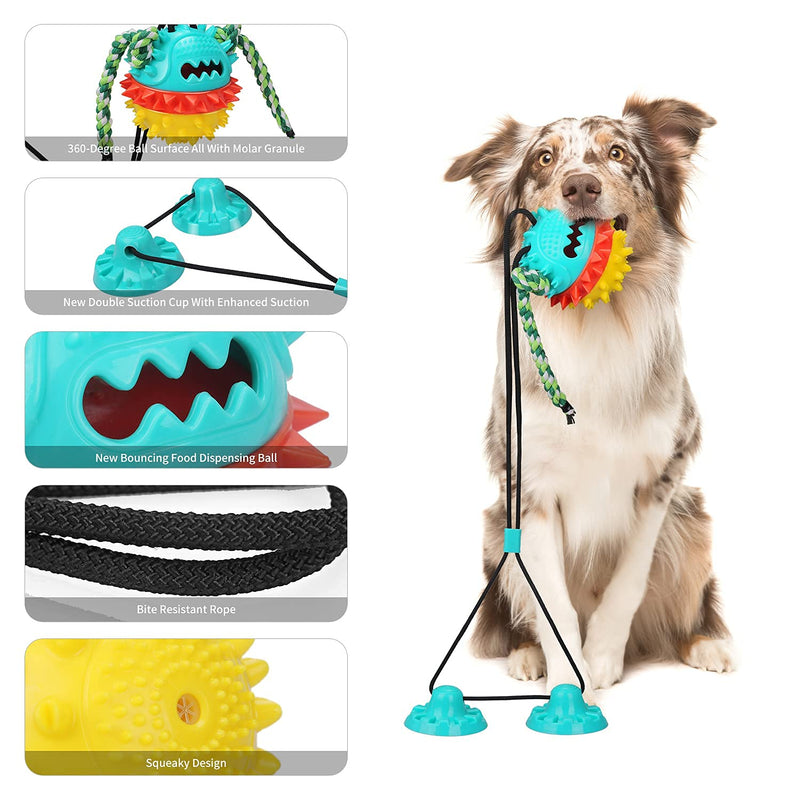 Dog Toys for Aggressive Chewers Large Breed Suction Cup Dog Toy for Dog Tug Toy Interactive Dog Toys Indestructible Dog Puzzle Toys - PawsPlanet Australia